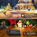 12 Pack Christmas Solar Pathway Lights Outdoor Decorations, 10 Modes Christmas Tree Candy Stake Lights with 156 Colorful LEDs, 29.5 FT Waterproof Solar Xmas Decor for Walkway Yard Lawn Porch Holiday (Multicolor)