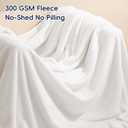 PHF No Shed No Pilling Fleece Blankets Queen Size -Ultra Soft Lightweight & Cozy Bed Blanket, Plush Anti-Stati Microfiber, Room Home Decor Gifts for Women and Men, 90" x 90", White