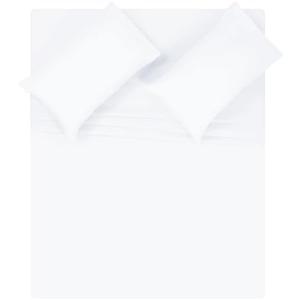 MyOwn Full Size Sheet Set - Double Brushed Microfiber Full Size Bedding Set, 4 Piece Deep Pocket Full Size Sheet - Ultra Soft, Wrinkle Free, Quick Dry, Easy Care Full Size Sheets - White