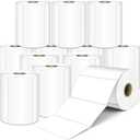 L LIKED 4" x 2" Direct Thermal Labels, Permanent Adhesive Barcode Shipping Labels & Compatible with Rollo, Zebra and Other Desktop Printers (1 Roll, 750 Labels)