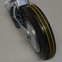 8 in. Cushioned Rubber Swivel Caster with Brake