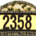 Nature's Mark Solar Power Lighted House Numbers Address Sign - LED Illuminated Outdoor Resin Light Up House Number Sign Decor for Home Yard Street (Ivy)