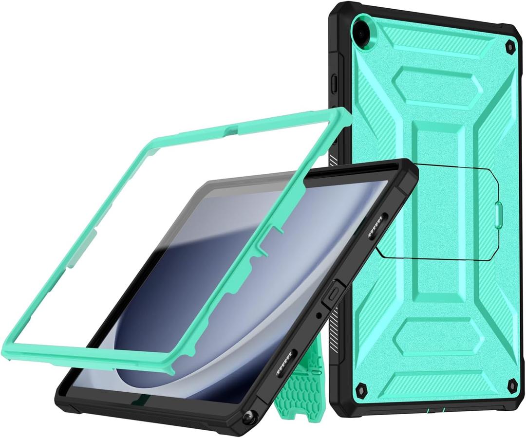 DJ&RPPQ Case for Samsung Galaxy Tab A9 Plus 11 Inch 2023 Case Built-in Screen Protector Armor Series Rugged Unibody Hybrid Kickstand Dual Layer Cover for Galaxy Tab A9+ 2023 [SM-X210/X216/X218]-Green