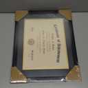 ELSKER&HOME 8.5x11 Certificate Frame - Classic Black Color Frame - Displays Diploma 8.5x11 Inch with Mat - 11x14 Inch Without Mat - For Document/Photo(Double Mat - Matte Black with Gold Rim)
