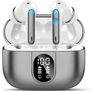 Csasan Ai Translation Earbuds Real Time,3-in-1 Buletooth 5.3 Translator Earbuds with 6 Translation Modes/164 Languages,No Subscription Required Translatior Headphones, Iron Gray