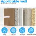 2Pack White Tension Curtain Rods18 to 36 Inch,Spring Loaded Curtain Rods No Drilling,Small Tension Rod for Windows Door Closet,Pressure Rod