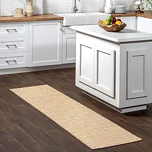 nuLOOM 2ft x 6ft Outdoor Performance Area Rug, Stain Resistant, Weather Resistant, High Traffic, Patio, Balcony, Outside, Nakia Brown