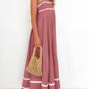 PRETTYGARDEN Women's 2026 Summer Flowy Maxi Dress Casual Sleeveless Spaghetti Strap Ruffle Beach Long Dresses
