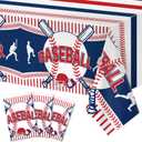 3pcs Baseball Tablecloth - Table Cover & Party Decorations - Disposable Plastic Tablecloth - Rectangle for Baseball Games & Sports Birthday Decorations
