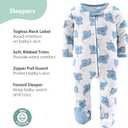The Peanutshell Baby Layette Gift Set for Boys - 30 Piece Layette Set, Newborn to 9 Months Baby Boy Clothes - Elephant Blue (Blue)