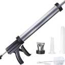 Weston Original Beef Jerky Gun Kit, Makes Flat and Round Snack Sticks, 1.5lbs Meat Capacity, With Sausage Funnel, 2 Nozzles, Stomper and Two Cleaning Brushes, Gifts for Men, Black (37-0150-W)