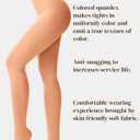 leg elegant Women's 80 Den Microfiber Soft Opaque Tights Pantyhose (Beige, M)