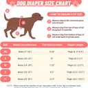 Female Dog Diapers 3 Pack Washable Dog Diapers Female Dog Diaper that Stay on Dog Diaper Female with Suspenders Reusable Doggie Diapers for Incontinence and Puppy Training(XS for Puppies)