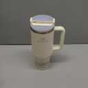 STANLEY Quencher ProTour Flip Straw Tumbler with Leakproof Lid | Built-In Straw & Handle | Cupholder Compatible for Travel | Insulated Stainless Steel Cup | BPA-Free (40 Ounces, Cream)