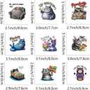 9pcs Cat Sarcastic Quotes Iron on Decals Heat Transfer Vinyl Sticker Patches Washable Thermal Transfer Appliques DIY Craft Decor for T-Shirt Clothes Pillow Cover