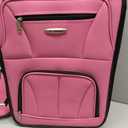 Rockland Fashion Softside 2 Piece Luggage Set, Expandable, (14" Tote/19" Upright), Pink