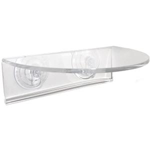 Window Garden Suction Cup Window Shelf - Set of 2-5mm Acrylic Plate Holds Up to 7lbs - Space Saving Plant Shelf for Windows - Ideal for Herbs Flowers Microgreens - 15.1" x 3.8" - White