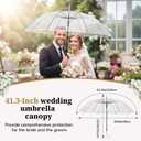 50 Pcs Clear Umbrella Wedding,Clear Wedding Umbrellas Guests Bulk for Rain