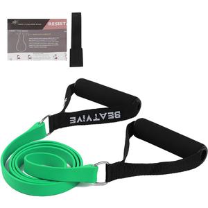 Exercise Bands with Handles, Resistance Bands with Handles, Ideal for Physical Therapy, Strength Training, Muscle Toning - Door Anchor and Starter Guide Included (Green-Medium(20lbs))