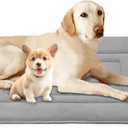 Dog Bed Soft Dog Crate Bed Pad Mat, 48 in Non Slip Bottom Washable Beds for Extra Large Dogs, Pet Bed Mattress Kennel Pad, Clay Gray (48.0"L x 30.0"W x 1.2"Th)