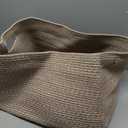 OIAHOMY 75L Large Woven Cotton Rope Storage Basket with Handle for Organizing Blanket and Toys for Living Room, Nursery, Brown Variegated 22x17x12