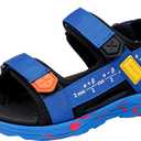 Boys Sandals Children Shoes Fashion Beach Sandals Light Soft Sweet Girl Sandals Medium and Large Children Soft Bottom (Blue) 36 Size