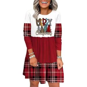 AIMITAG American Flag Star Vertical Striped Ruffled Mini Dress Women's 4th of July Patriotic Dresses Casual Color Block Dress Size XL