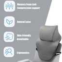 Neck Support for Office ChairMemory Foam Neck Support Enlarge Head Rest for Office ChairWashable Cover with Fixed Strap Suitable for Most Office Chairs Without Headrests