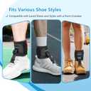 AFO Foot Drop Brace for Walking, Upgraded Zinc Alloy Hook, Includes Eyelet Hook for Elastic Laces, Adjustable Drop Foot Support Brace Fits Left or Right Foot for Men & Women, L/XL