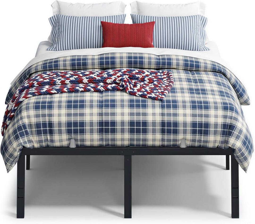 VASAGLE Full Metal Bed Frame, 18 Inches Tall, 1100 lb Weight Capacity