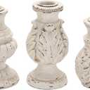 NIKKY HOME Taper Candle Holders Set of 3, Vintage Candle Stand Decorative Resin Candlestick for Wedding Party Mantle Fireplace Dining Room Table Centerpieces Decor