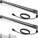 HNRLOY Wall Washer Light,72W 4FT 5000K Daylight White Outdoor Led Wall Washer Light Bars,IP67 Waterproof 120V Plug in LED Light Bar for Garden,Backyard,Building,Courtyard Landscape Lighting(2 Pack)