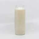 White Prayer Candles, 1 Pack - 6" Tall Pillar Candles for Religious, Memorial, Party Decor, Vigil and Emergency Use - Vegetable Oil Wax in Plastic Jar Container