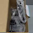 Povliv Overhead Camera Mount with Ring Light, Flexible Articulating Phone Arm Stand Compatible with iPhone, Logitech Webcam, Desk Tripod for YouTube Live Stream Cooking Nail Video Recording (Black)