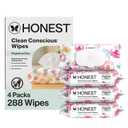 The Honest Company Hypoallergenic Multi-Use Baby Wipes for Sensitive Skin, Rose Blossom, 288 Count