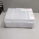 Photo Storage Box 5 x 7 Inches, 18 Inner Extra Large Photo Boxes with Dividers, Clear Acid-Free Photo Storage Containers with Handle, Photo Organizer Craft Keeper for Photo, Craft, Stamp etc