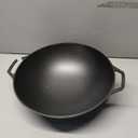 Lodge 14 Inch Cast Iron Wok with Dual Loop Handles PFAS FREE Pre-Seasoned Family Size Stir Fry Pan Stovetop & Oven Safe Heavy Duty High-Heat Retention Wok Made in USA
