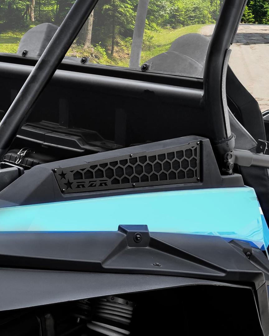 KEWISAUTO Air Intake Cover for 2014-2023 RZR XP 4 1000, Aluminum Combined Mesh Engine Side Vent Grill Filter-Air Inlet Protection Cover Bezel for Polaris RZR XP 4 1000 2014-2023 Accessories 