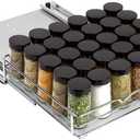 Pull Out Cabinet Organizer for Spices, Cans - Heavy Duty Pull Out Spice Rack- Cabinet Pull Out Shelf for Cans,Dishes, Etc, 12-3/8"Wx 10-3/8"D x 2-3/4 H, Chrome