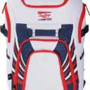 Rawlings | FRANCHISE 2.0 Player's Backpack | Baseball/Softball | Rec/Travel | Multiple Styles (White,Red)