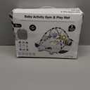 Baby Gym Play Mat, 8-in-1 Tummy Time Mat & Activity Gym, Washable Ball Pit, Infant Play Mat with Detachable Toys for Sensory Exploration and Motor Skill Development (Black White)