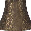 Aspen Creative 30224A Transitional Bell Shaped Spider Construction Lamp Shade, Brown, 7" Top x 13" Bottom x 9-1/2" Slant Height
