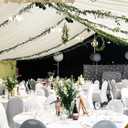 6 Panels Ivory Ceiling Drapes for Wedding 5ftx20ft Ceiling Drapes Polyester Draping Fabric Wedding Ceremony Reception Halls Decorations Ceiling Decorations for Party Ceremony Stage Swag