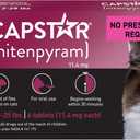 Capstar (nitenpyram) Cat Flea Treatment, Fast-Acting Oral Flea Treatment for Cats 2-25 lbs, Vet-Recommended Medication Tablets Start Killing in 30 Minutes, 6 Doses