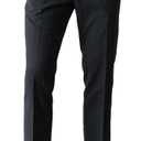 GINGTTO Linen Pants Men Slim Fit Elastic Waistband Lightweight Summer Beach Fashion Casual Pant (30W x 30L, Black)