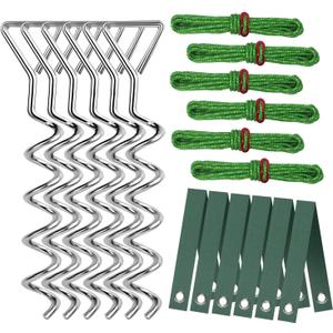 Spiral Tree Stake Kit, Tree Stakes and Supports for Leaning Trees, Protect Trees from Bad Weather