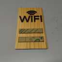 Reusable Wooden WiFi Sign, WiFi Password Board for Wall and Tabletop, Dry Erase Guest WiFi Sign for Home, Office, Cafe, Farmhouse Rustic Decor