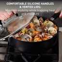 T-Fal Ultimate Hard Anodized Nonstick Fry Pan With Lid 12 Inch, Oven Broiler Safe 400F, Lid Safe 350F, Cookware, Pots and Pans, Kitchen Frying Pans, Skillets, Home, Dishwasher Safe, Onyx