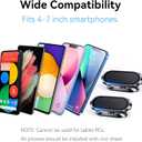 2-Pack Magnetic Phone Holder for Car DashStrong Magnet Magnetic Car Phone Holder Mount 4 Plate Phone Holders for Your Car Phone Mount for Car Dashboard Cell Phone Car Mount for iPhone Samsung