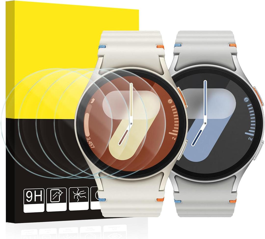 SPGUARD 4 Pack for Samsung Galaxy Watch 7 Screen Protector 40mm Tempered Glass Clear Film Anti Scratch Bubble Free Compatible with Galaxy Watch 7/6/5/4 40mm(NOT for Others Models)